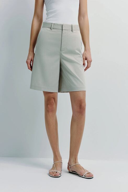 Rue Sophie Pants - Rue Sophie Lela Bermuda Shorts in Taupe XS